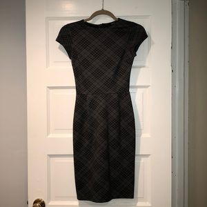 Aqua Grey Plaid Dress